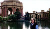 My sister, Lissa, at the Palace of Fine Arts.